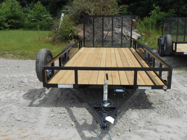 Sure Trac Trailer - 7 x 16 Tandem Tube Top Utility 7K w/ Brake